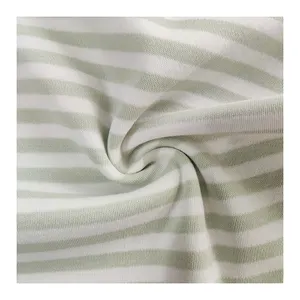 High Quality Y/D Stripe Interlock 100% Cotton Knit Fabric For Sweatershirt