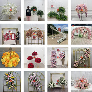 Bola de flores de seda 0708 lisa, arreglo floral de boda para Decoración de mesa de cena de evento - Product Image 3