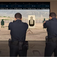 Système de simulation de tir interactif avec projection murale immersive AR pour aire de jeux intérieure