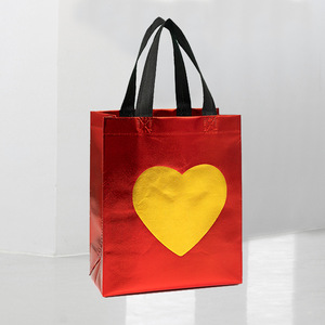 Hot bán sinh thái cán không thấm nước tùy chỉnh trái tim Chủ Đề Máy xử lý có thể gập lại dày PP không dệt Shopper Hộp túi - Product Image 4