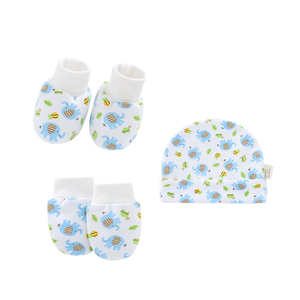 Mitaines et chaussons pour nouveau-né, ensemble chapeau et gants pour bébé - Product Image 5