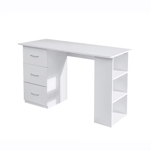 Moderno di lusso in legno bianco mobili da ufficio Computer da tavolo con ufficio Tiroir Computer scrivania di stoccaggio libreria cassetti scarpiere - Product Image 3