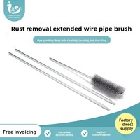 Threaded M6 Stainless Steel Wire Pipe Brush Head for Deep-Hole Cleaning Polishing Rust Removal Sanding (Custom Non-Standard