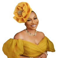 Bonnet Sutra Cetak Sablon Unik Nigeria, Motif Bunga Etnik, Satin Berkualitas Tinggi, Model Terbaru untuk Wanita Afrika, Dapat Disesuaikan, Grosir