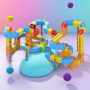 Circuit magnétique pour voitures jouets pour <span class=keywords><strong>enfants</strong></span>, train anti-gravité pour garçons, voiture <span class=keywords><strong>de</strong></span> police DIY, ensemble <span class=keywords><strong>de</strong></span> rails tout-terrain en cubes, jouets <span class=keywords><strong>de</strong></span> construction - Product Image 3