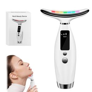7 Colors LED Face Lift Device Facial Massager Skin Tightening Wrinkle Removal Home Beauty <b>Machine</b> Neck & Face Care - Product Image 3
