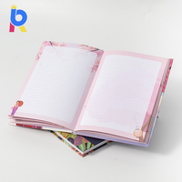 Carnet de notes à couverture rigide de conception personnalisée Mini A5/A6 Taille 100 Pages lignées noires à coudre et reliure thermique pour l'école et le bureau