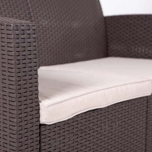 Leisure 4pcs Garden <b>Rattan</b>-look Set Plastic Injection <b>Outdoor</b> Furniture With Cushion - Product Image 6