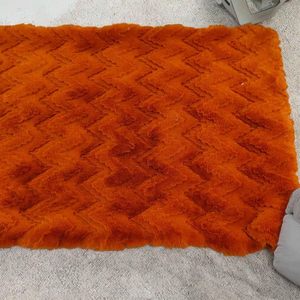 Patrón de relámpago 3D Jacquard Faux Rabbit Fur Alfombra hecha a mano Diamante Poliéster Estilo moderno Alfombra de área Alfombra personalizada para uso doméstico - Product Image 2