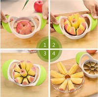 Coupe-pommes en acier inoxydable et PP ABS facile à utiliser, avec poignée légère, outil pour fruits et légumes