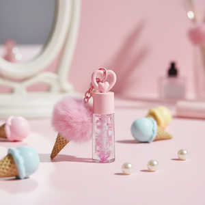 ลิปกลอสใหม่ขายส่งพร้อมพวงกุญแจไอศกรีม ชุดลิปกลอสสูตรอ่อนโยน ไม่ระคายเคือง ช่วยเพิ่มความชุ่มชื้น สีสันสดใส - Product Image 2