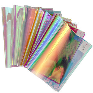 قماش فينيل شفاف متعدد الألوان قزحي اللون من البولي فينيل كلوريد/البولي يوريثان لصناعة المعاطف المطرية وتزيين المراوح - Product Image 4