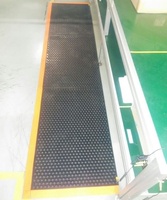 Tapis anti-fatigue ESD antidérapant Leenol, 15 mm d'épaisseur, tapis de sol pour poste de travail industriel avec bordure jaune d'avertissement pour ligne d'assemblage