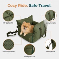 Housse de siège auto pour chien, motif écossais, antidérapante, avec poche de rangement, crochet de sécurité pour laisse et poignée de transport pour chiens et chats de petite et moyenne taille