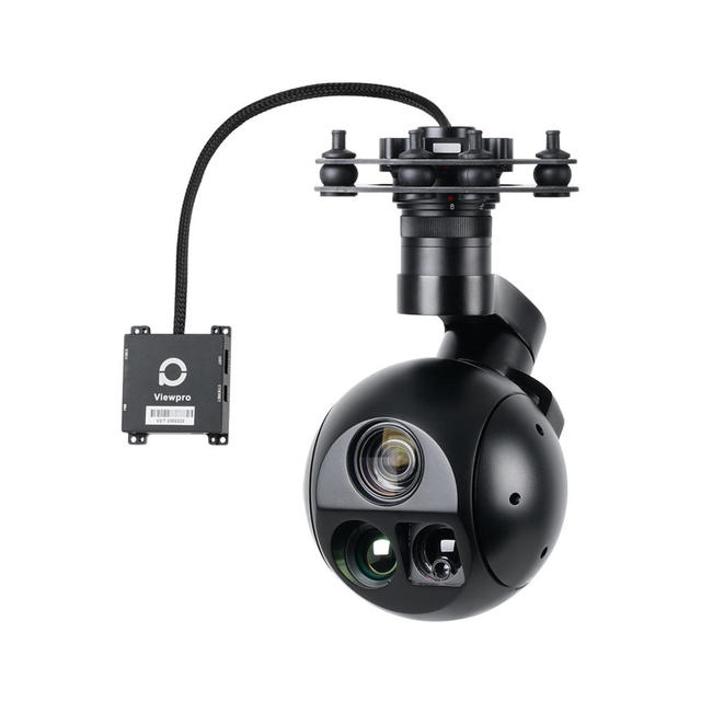 High Performance AI Drone Thermal Camera Gimbal A10TR Pro Triple Sensor Zoom & IR & LRF for UAV Inspection and Search Rescue