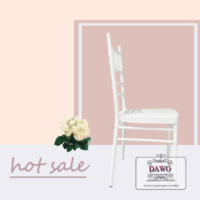 Chaises charivari en fer blanc, modernes pour Banquet, mariage, hôtel, restaurant,