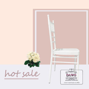 Sillas de hierro blancas para banquetes, sillas apilables modernas para boda, hotel, restaurante, Chiavari - Product Image 5