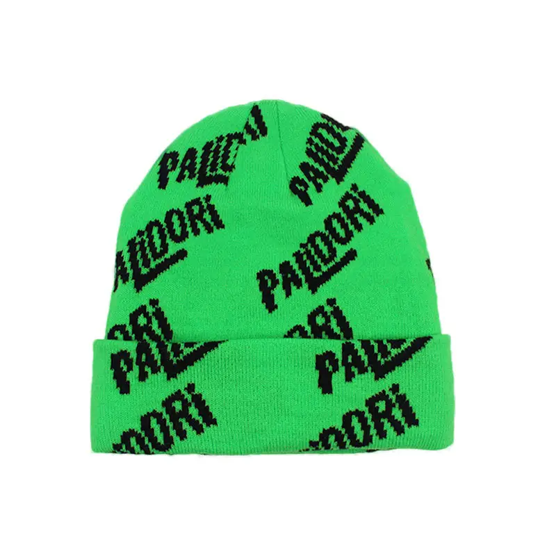 Gorro de punto con etiqueta tejida, gorro de pescador, personalizado, logo personalizado, jacquard, con parche bordado personalizado