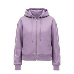 Premium Women's PU Leather Full <b>Zip</b> <b>Hooded</b> Tracksuit Set – Luxury Two Piece Wide Leg Streetwear Outfit - Product Image 1