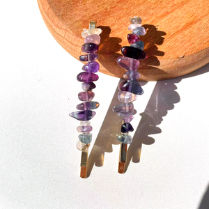 Prix de gros 7cm améthyste quartz fumé pince à cheveux en cristal pour bijoux - Product Image 6