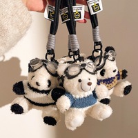 Porte-clés Ours en Peluche Super Doux Tendance et Cool, Pendentif de Sac à Dos Mignon pour Couple et Étudiant, Petit Cadeau Dessin Animé, Vente en Gros 12CM
