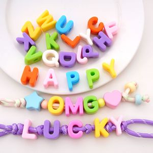<span class=keywords><strong>10</strong></span> Cuentas Acrílicas de Moda con Orificio Grande, Números y Letras, para Hacer Pulseras Hechas a Mano, Cadenas para Teléfono, Accesorios Decorativos - Product Image 2