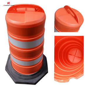 ROADSAFE Barriera Stradale a Tamburo Rossa per il Traffico Sudamericano, Barriera di Sicurezza Arancione Resistente per Recinzione Stradale - Product Image 2