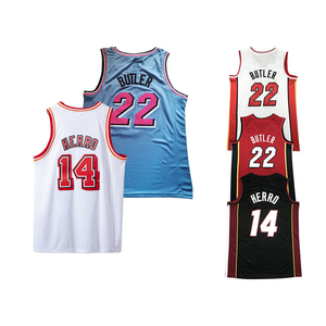 Maillot de <span class=keywords><strong>basket</strong></span>-ball Butler 22 Adebayo 13 Vice Nights, brodé, Jaquez Jr 11, Herro 14, Wade 3, rétro, en maille, tenues d'équipe, vêtements de sport - Product Image 5