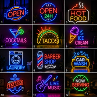 Letrero de Neón LED Personalizado, Luz de Neón Acrílica Personalizada para Decoración de Ventanas de Tiendas, Bares y Restaurantes