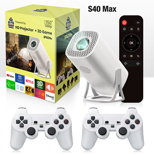 S40max Trò Chơi Máy Chiếu Mini Thông Minh TV Android 11 Wifi Xách Tay Rạp Hát Tại Nhà LED Pocket 10000 3D Trò Chơi Giao Diện Điều Khiển <span class=keywords><strong>Video</strong></span> Chơi Máy Chiếu - Product Image 2