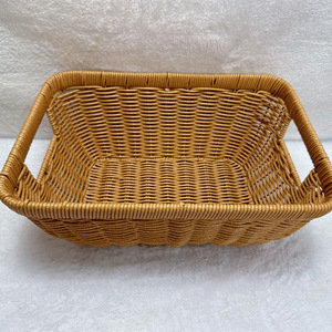 Rectangular Woven <b>Storage</b> <b>Basket</b> Deep Curved Bottom For Desk Toy Snack Organizer Eco Friendly Guangzhou Made - Product Image 2
