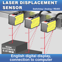 MOTEE Medición de Distancia de Precisión Sensor de Desplazamiento Láser Interruptor Medidor de Espesor RS485 Salida Analógica NPN PNP
