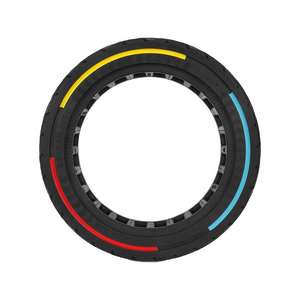 Pneu plein tout-terrain Ulip 8.5x2.5, motif cercle trois couleurs, en caoutchouc, pour Dualtron, anti-explosion, pneu nid d'abeille Ulip 8.5x2.5 - Product Image 3