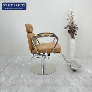 Marrón ajustable Wally salón de belleza muebles de peluquero <span class=keywords><strong>peque</strong></span>ñas sillas de peluquería Silla de peluquero portátil duradera - Product Image 2
