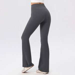 Ropa de Yoga <span class=keywords><strong>para</strong></span> deportes al aire libre, banda <span class=keywords><strong>el</strong></span>ástica, ajuste holgado, entrenamiento cómodo, clásico, gimnasio, Fitness, <span class=keywords><strong>mallas</strong></span> acampanadas transpirables - Product Image 4