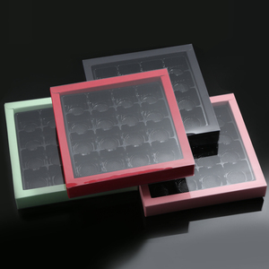 IMEE en Stock <span class=keywords><strong>9</strong></span> rejillas coloridas chocolate Macaron Galletas Caja de embalaje Caja transparente con tapa de cajón para Navidad Día de San Valentín - Product Image 3
