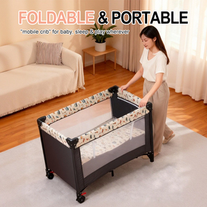 Cuna <span class=keywords><strong>Colecho</strong></span> Multifuncional con Certificación EN y ASTM, con Cambiador para Bebés, para Importadores - Product Image 3