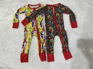 Оптовая продажа, Бамбуковая милая детская бамбуковая одежда на заказ, детская Высококачественная комбинезон с пузырями, одежда на молнии - Product Image 2