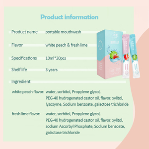Collutorio Monodose Facile da Trasportare, Usa e Getta, Portatile, Gusto Frutta, Senza Alcool, Bustina da 10ml - Product Image 6