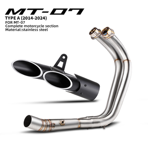 <span class=keywords><strong>Para</strong></span> Yamaha MT07 FZ07 <span class=keywords><strong>MT</strong></span>-<span class=keywords><strong>07</strong></span> Xsr700, Tubo de <span class=keywords><strong>Escape</strong></span> Delantero Deslizable de 51MM, Silenciador de <span class=keywords><strong>Escape</strong></span> de Doble/Triple Orificio, Sistema Completo 2014-2024 - Product Image 3