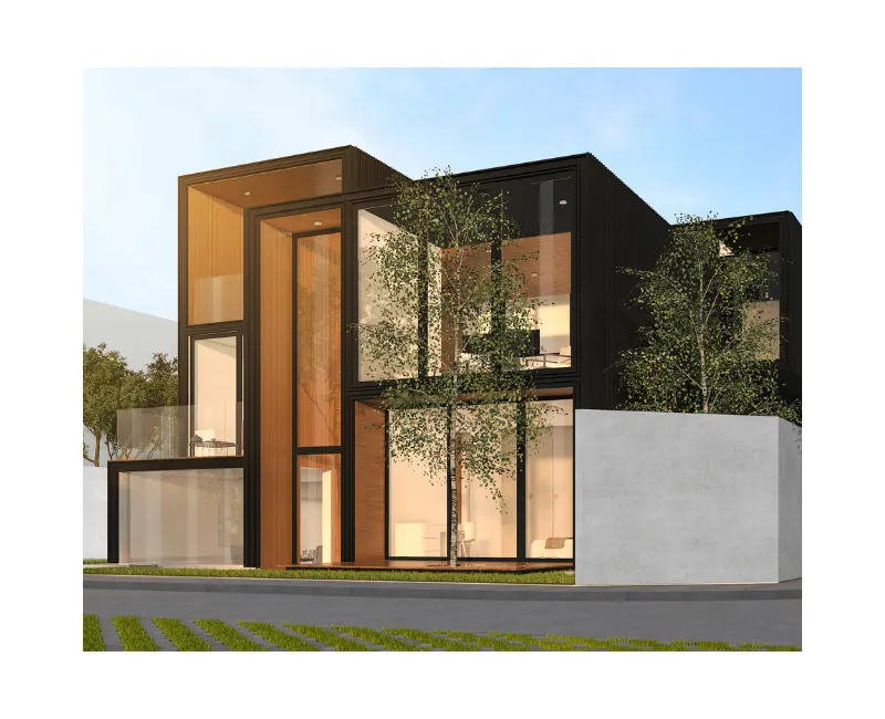 Luxury Prefabricated Light Steel Villa with Graphic Design Solution Capability for Villa Enthusiasts Fast Build