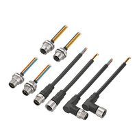 Faisceau de câbles lumineux pour panneau Led 8PIN M12 surmoulage connecteur électrique de signal mâle femelle IP65 1A connecteur ca pour l'extérieur