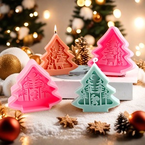 Christmas Tree <b>Mold</b> Silicone DIY Scented <b>Candle</b> <b>Mold</b> For Holiday Crafting Christmas Decorations - Product Image 2