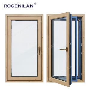 Fenêtre à battant Rogenilan, nouveau design, aluminium-bois, écologique, triple <span class=keywords><strong>vitrage</strong></span>, verre trempé, fenêtres à battant isolées - Product Image 3