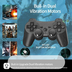 2.4G Android Draadloze BT <span class=keywords><strong>Controller</strong></span> Dubbele Spelers Gamecontroller voor PS PS3 Xbox360 TVBOX <span class=keywords><strong>PC</strong></span> 360 Vibratie Motor Joystick - Product Image 2