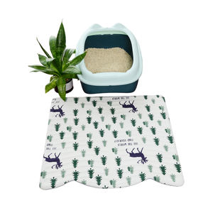 エヴァ + 生地リタートラッパーマットは乱雑な床を防ぎます防水ペット猫滑り止め猫リターマット簡単クリーニング - Product Image 1