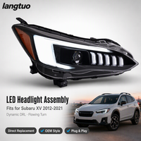 Ensemble de phares à LED haute luminosité avec feux de jour dynamiques et clignotants séquentiels pour Subaru XV Crosstrek 2012-2021