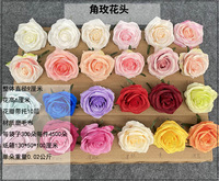 ODM pétale de rose mariage corsage poignet bricolage fleurs décoration murale artificielle rose tête de fleur