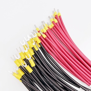 Op maat gemaakte voor-geïsoleerde vorkterminal-aansluitkabel, rood-zwart, elektrische jumperkabel voor bedieningspaneelbedrading - Product Image 1