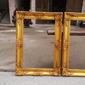 Custom Size Gold Wall Home Decor Mirrors Wood Frame Molding For Wall Decor Art